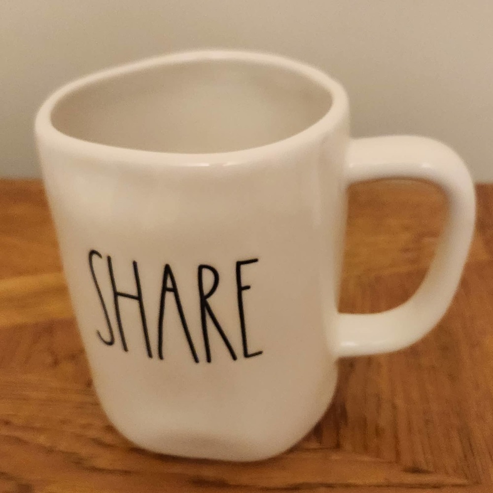 NWOT Rae Dunn SHARE Large 22oz Mug Coffee‎ Tea Hot Chocolate Cup